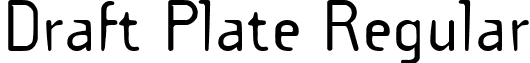 Draft Plate Regular font - DraftPlate.ttf