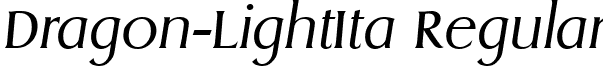 Dragon-LightIta Regular font - Dragon-LightIta.ttf