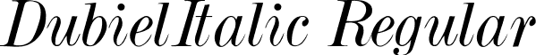 DubielItalic Regular font - DUBIELI.ttf