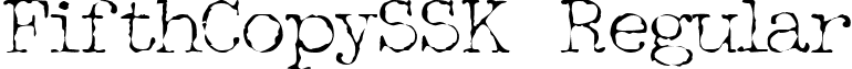 FifthCopySSK Regular font - FifthCopySSKRegular.ttf