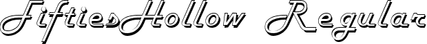 FiftiesHollow Regular font - fiftyho.ttf