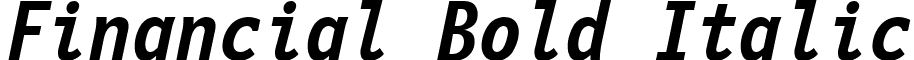 Financial Bold Italic font - Financial Bold Oblique.ttf