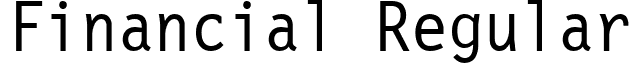 Financial Regular font - Financial.ttf