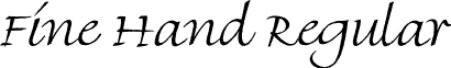 Fine Hand Regular font - FineHand.ttf