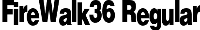 FireWalk36 Regular font - FireWalk36Regularttcon.ttf