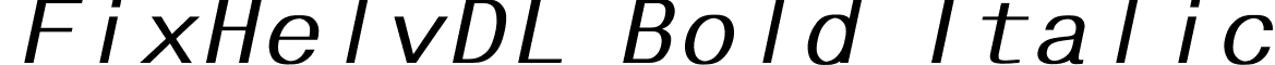 FixHelvDL Bold Italic font - FHDLBI.ttf