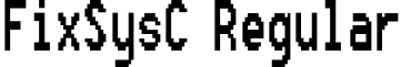 FixSysC Regular font - FixSysC.ttf