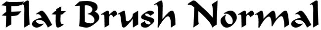 Flat Brush Normal font - FlatBrushNormal.ttf