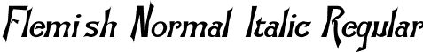 Flemish-Normal-Italic Regular font - FLEMISHI.ttf