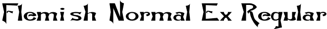 Flemish-Normal Ex Regular font - FLEMISHE.ttf