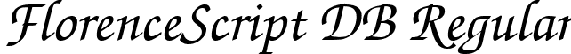 FlorenceScript DB Regular font - FlorenceScriptRegularDB.ttf