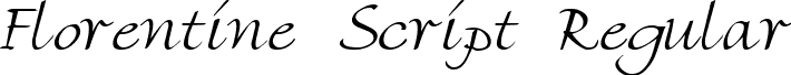 Florentine Script Regular font - FlorentineScript.ttf