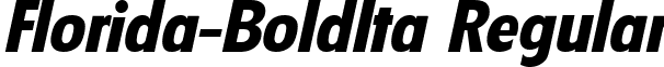 Florida-BoldIta Regular font - Florida-BoldIta.ttf