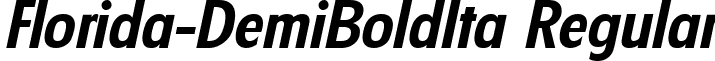 Florida-DemiBoldIta Regular font - Florida-DemiBoldIta.ttf