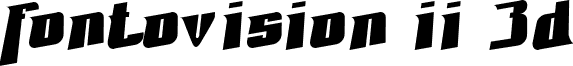 Fontovision II 3D font - Font3D.ttf