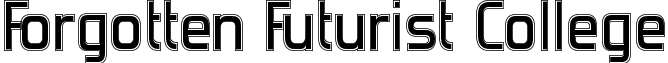 Forgotten Futurist College font - ForgottenFuturistCollege.ttf