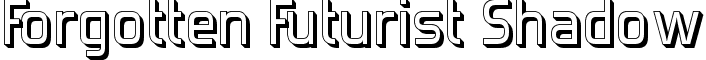 Forgotten Futurist Shadow font - ForgottenFuturistShadow.ttf