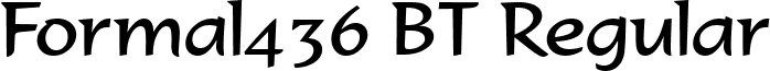 Formal436 BT Regular font - formal 436 bt.ttf