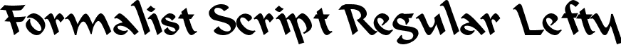 Formalist Script Regular Lefty font - forma2.ttf