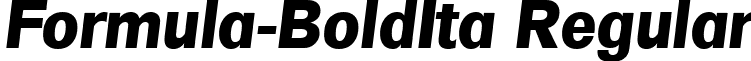 Formula-BoldIta Regular font - Formula-BoldIta.ttf