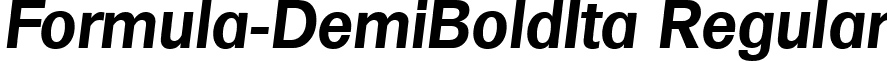 Formula-DemiBoldIta Regular font - Formula-DemiBoldIta.ttf