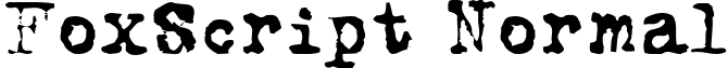 FoxScript Normal font - FoxScriptNormal.ttf