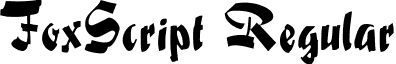 FoxScript Regular font - FOXSCRIP.ttf