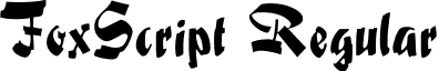 FoxScript Regular font - ttwlfscr.ttf