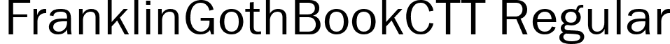 FranklinGothBookCTT Regular font - FRG55__C.ttf