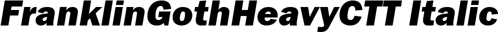 FranklinGothHeavyCTT Italic font - FRG86__C.ttf