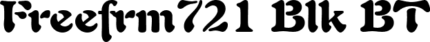 Freefrm721 Blk BT font - freeform 721 black bt.ttf