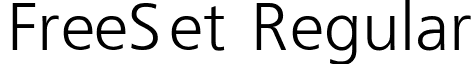 FreeSet Regular font - FreeSet Regular.ttf