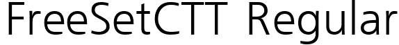 FreeSetCTT Regular font - FreeSetCTT Regular.ttf