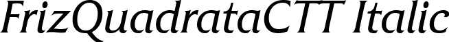 FrizQuadrataCTT Italic font - FRQ56__C.ttf