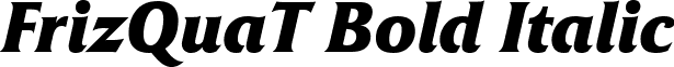 FrizQuaT Bold Italic font - FrizQuaTBoldItalic.ttf