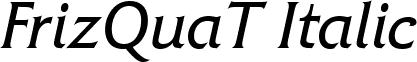 FrizQuaT Italic font - FrizQuaTItalic.ttf