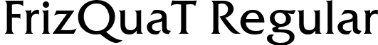 FrizQuaT Regular font - FrizQuaT.ttf