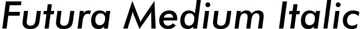 Futura Medium Italic font - tt0143m_.ttf