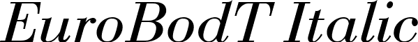 EuroBodT Italic font - EuroBodTItalic.ttf