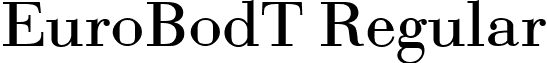 EuroBodT Regular font - EuroBodT.ttf