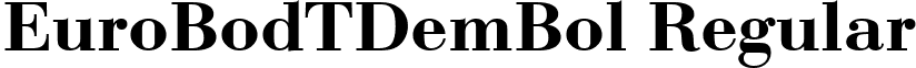 EuroBodTDemBol Regular font - EuroBodTDemBol.ttf