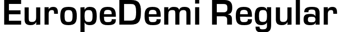 EuropeDemi Regular font - EuropeDemi.otf