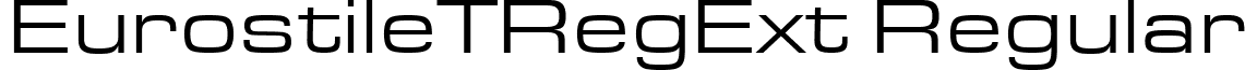 EurostileTRegExt Regular font - EurostileTRegExt.ttf