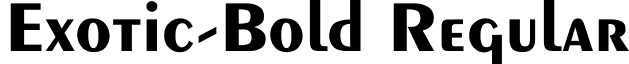 Exotic-Bold Regular font - EXOTICB.ttf