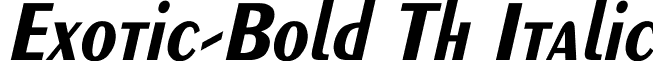 Exotic-Bold Th Italic font - EXOTBTII.ttf