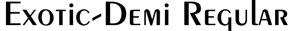 Exotic-Demi Regular font - EXOTICD.ttf