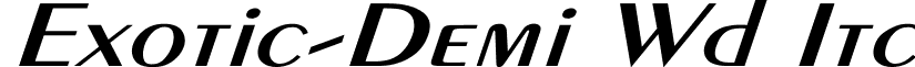 Exotic-Demi Wd Itc font - EXOTDWII.ttf