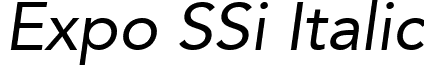 Expo SSi Italic font - ExpoSSiItalic.ttf