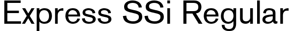 Express SSi Regular font - ExpressSSi.ttf