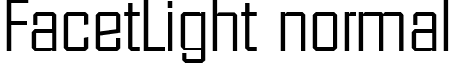 FacetLight normal font - FACETL.ttf